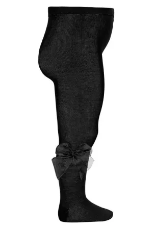Black Tulle Bow Tights