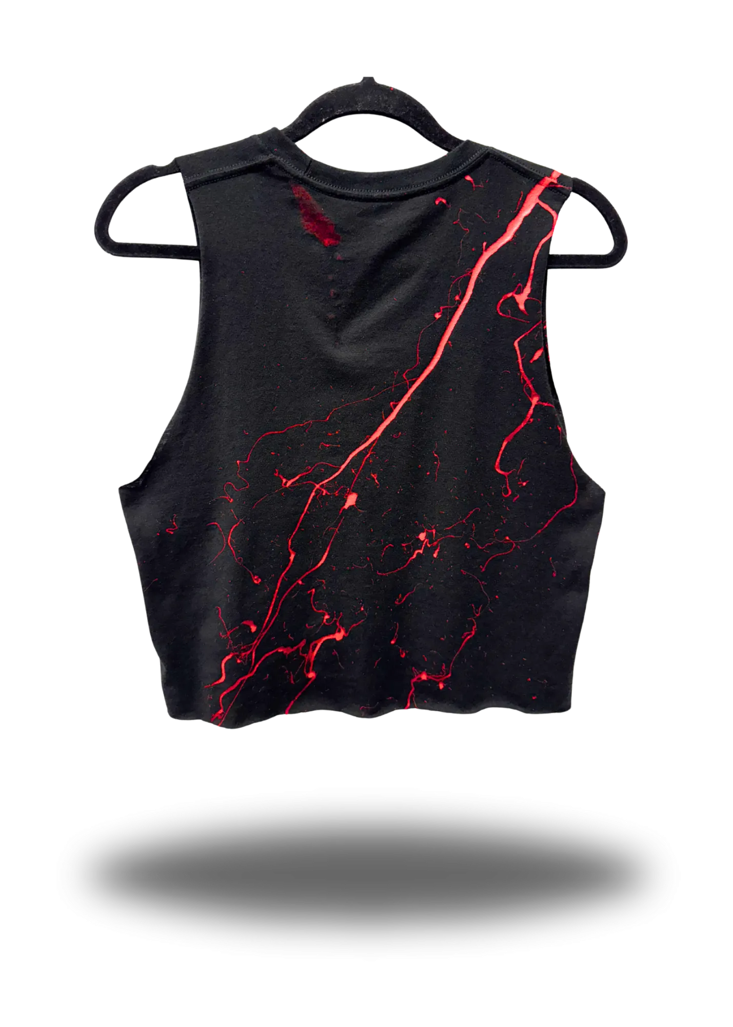 BLOOD ROAD RASH BLACK CROP TANK TOP - 1.0