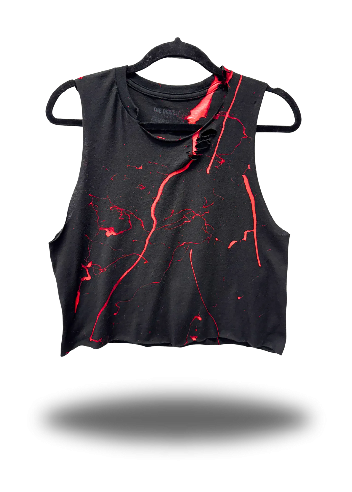 BLOOD ROAD RASH BLACK CROP TANK TOP - 1.0
