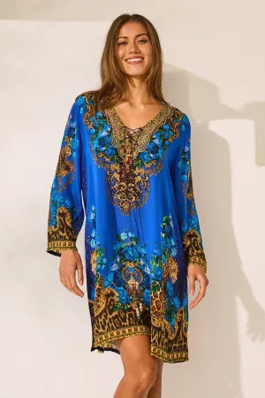 Blue Leopardess Tunic