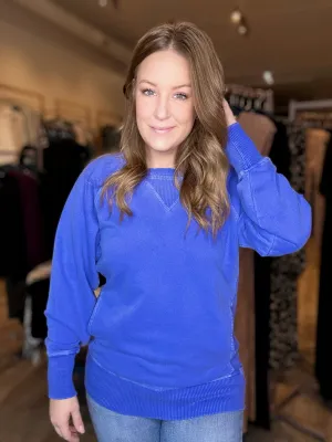 Blue Pocket Pullover