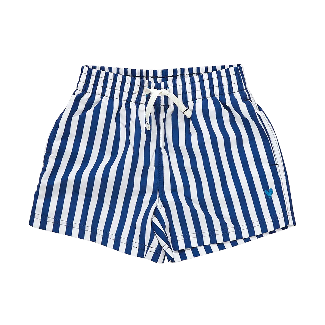 Blue Rooster Boys Swim Trunks - Navy Stripe