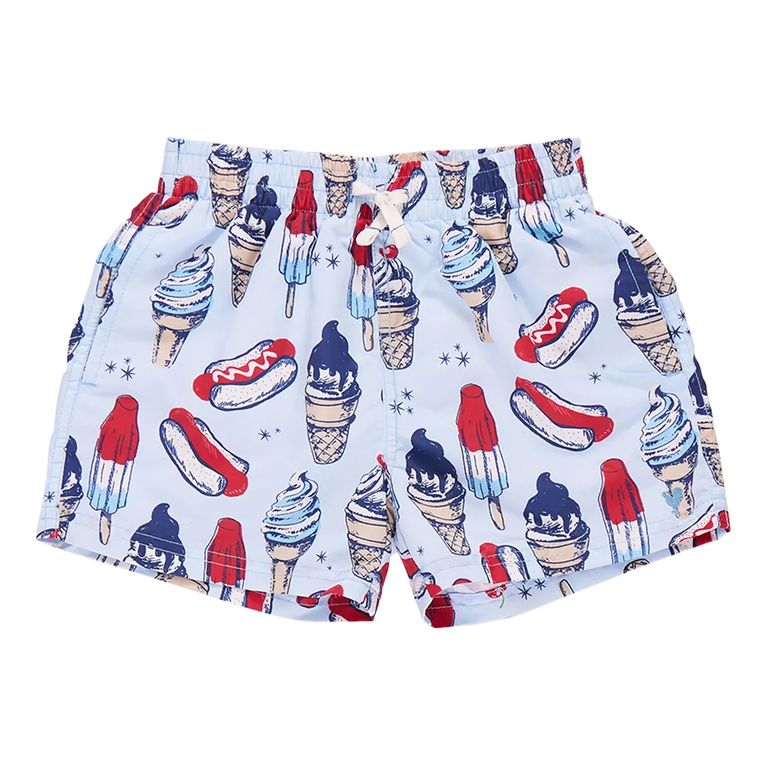 Blue Rooster Boys Swim Trunks - Summer Treats