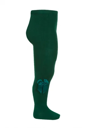 Bottle Green Grosgrain Bow Tights