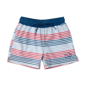 Boys Boogie Board Swim Trunk in American Stripe Print
