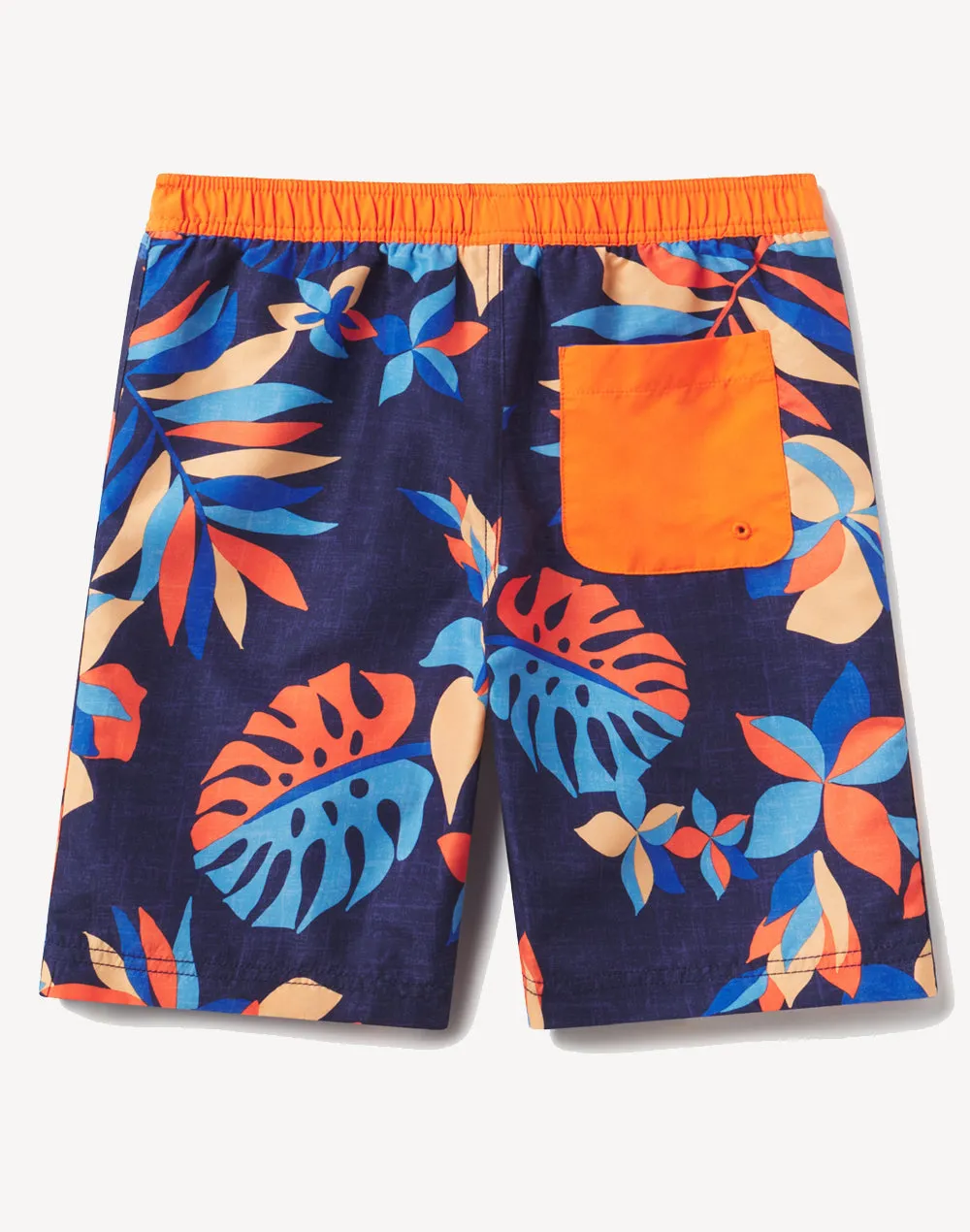 Boys Floatable Floral 17" Swim Trunk