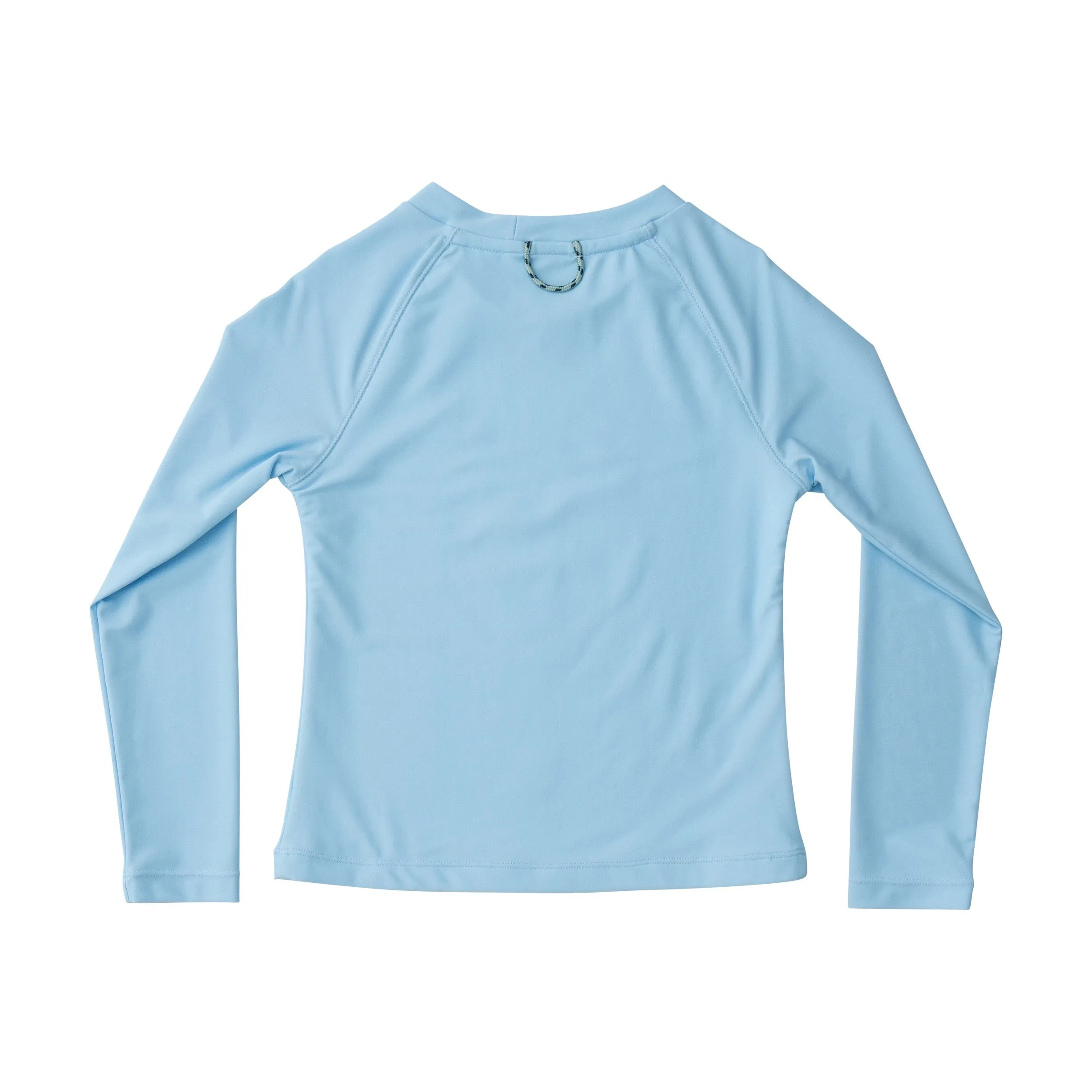 Boys' Reef Rashguard Swim Shirt in Solid Clear Sky Blue