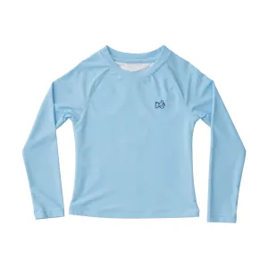 Boys' Reef Rashguard Swim Shirt in Solid Clear Sky Blue