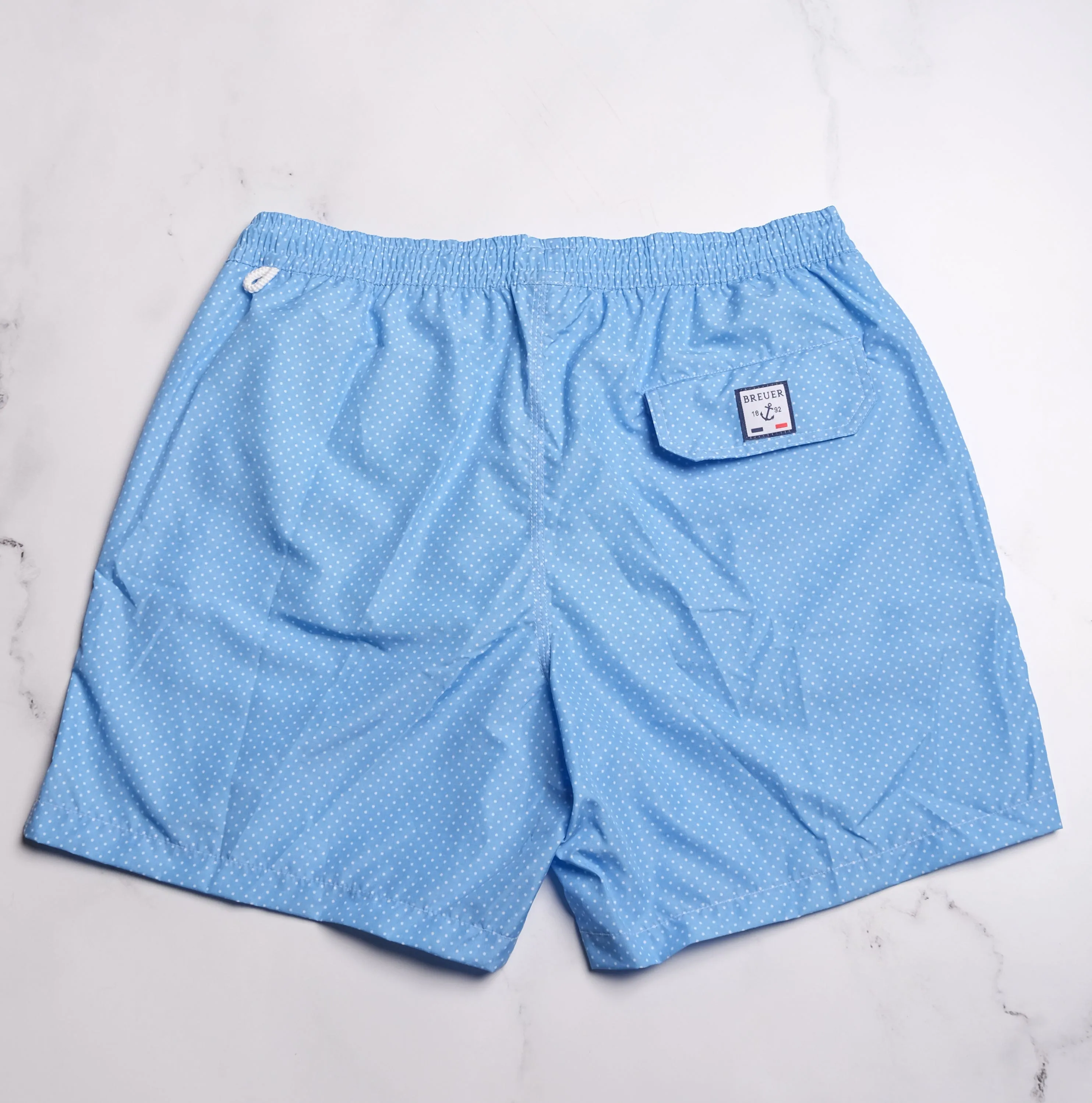 Breuer Dots Swim Trunk - Light Blue