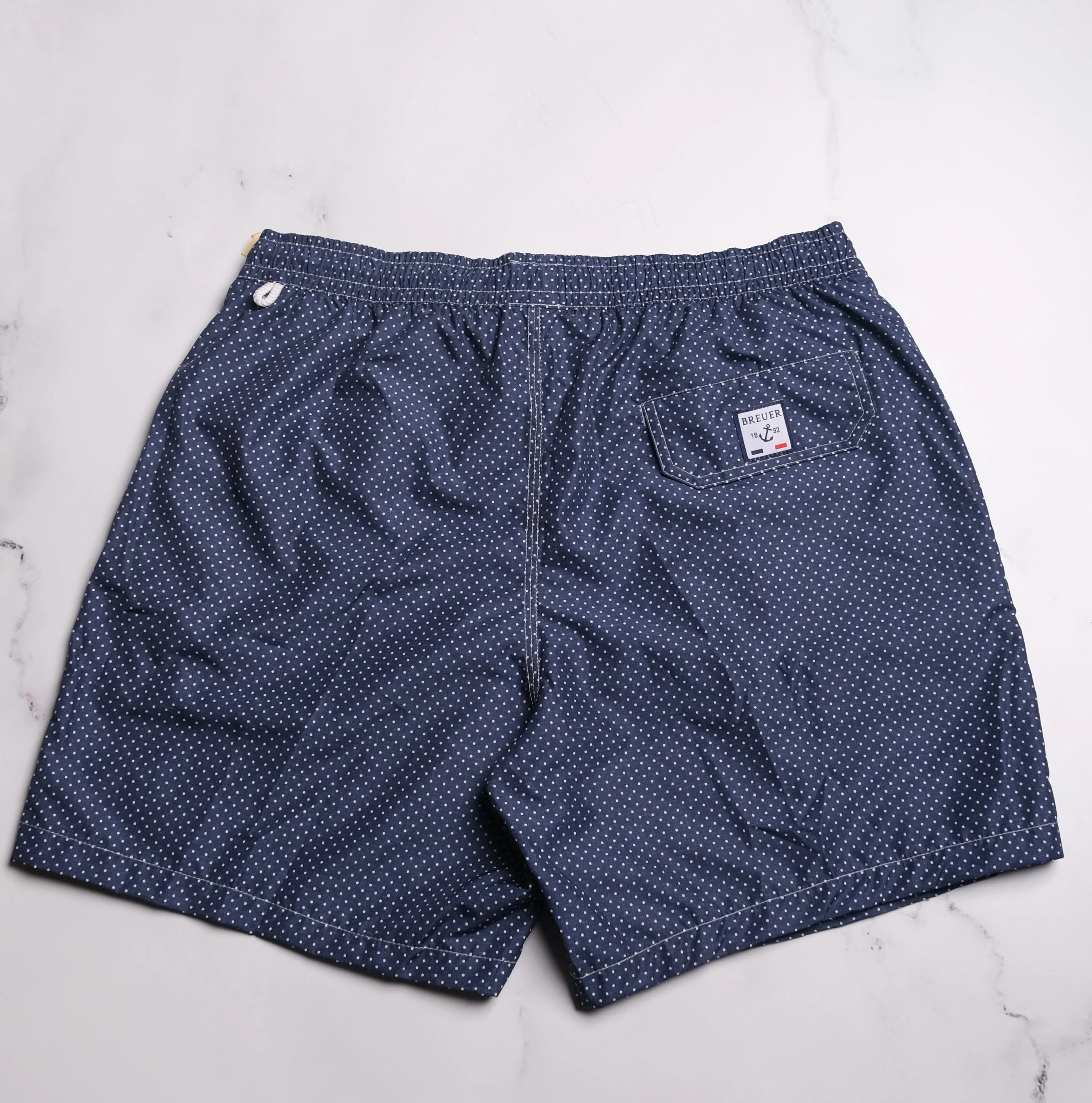 Breuer Dots Swim Trunk - Navy