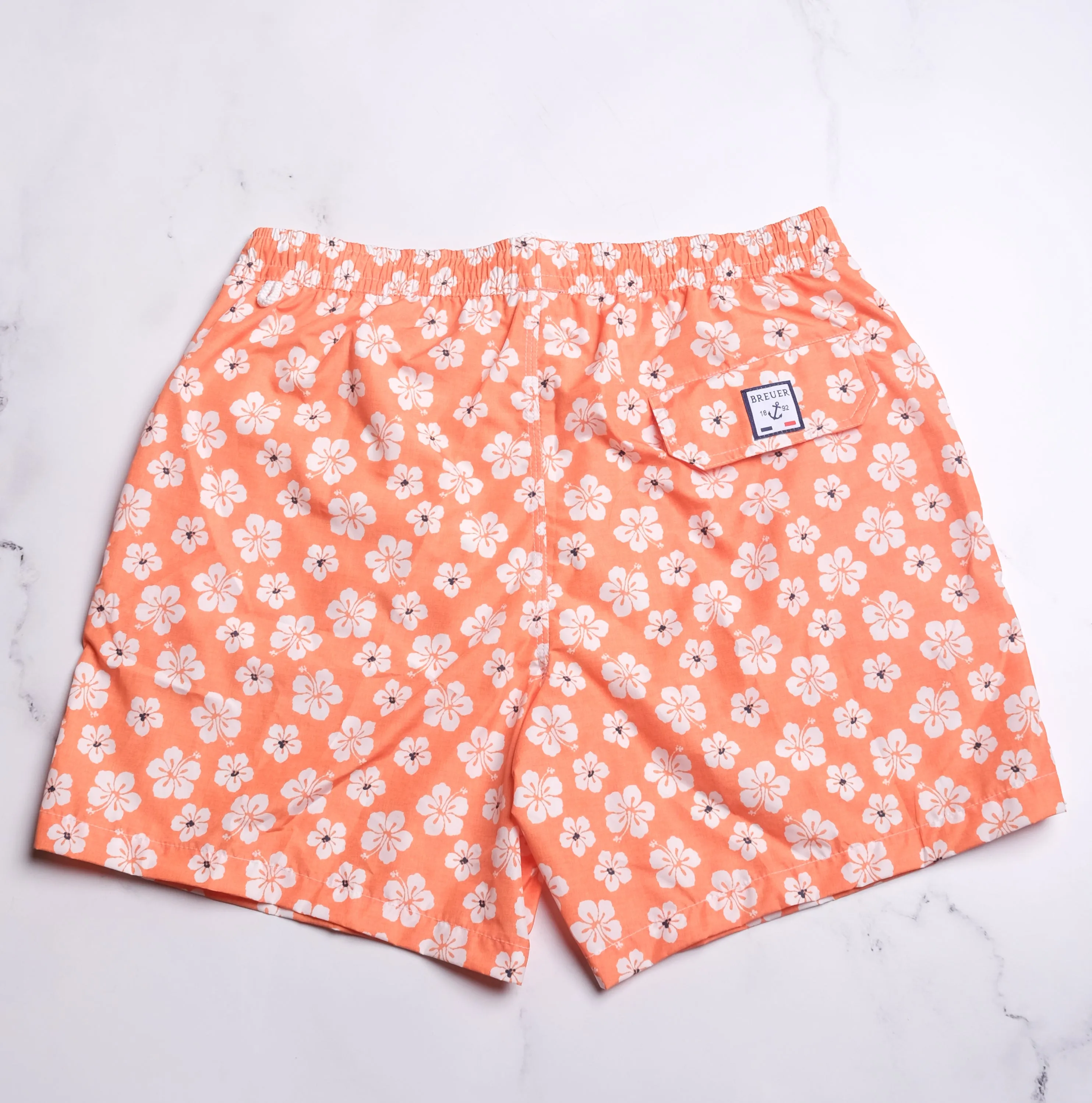 Breuer Floral Swim Trunk - Orange