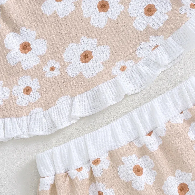 Brown Floral Set