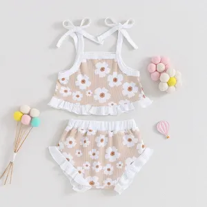 Brown Floral Set