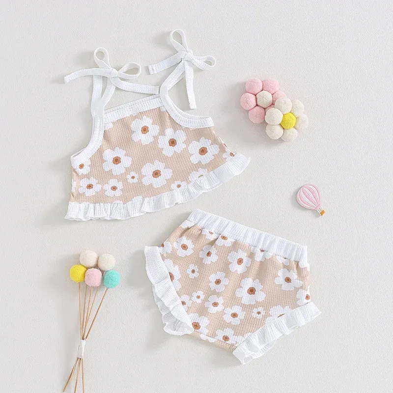 Brown Floral Set