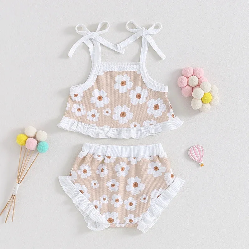Brown Floral Set