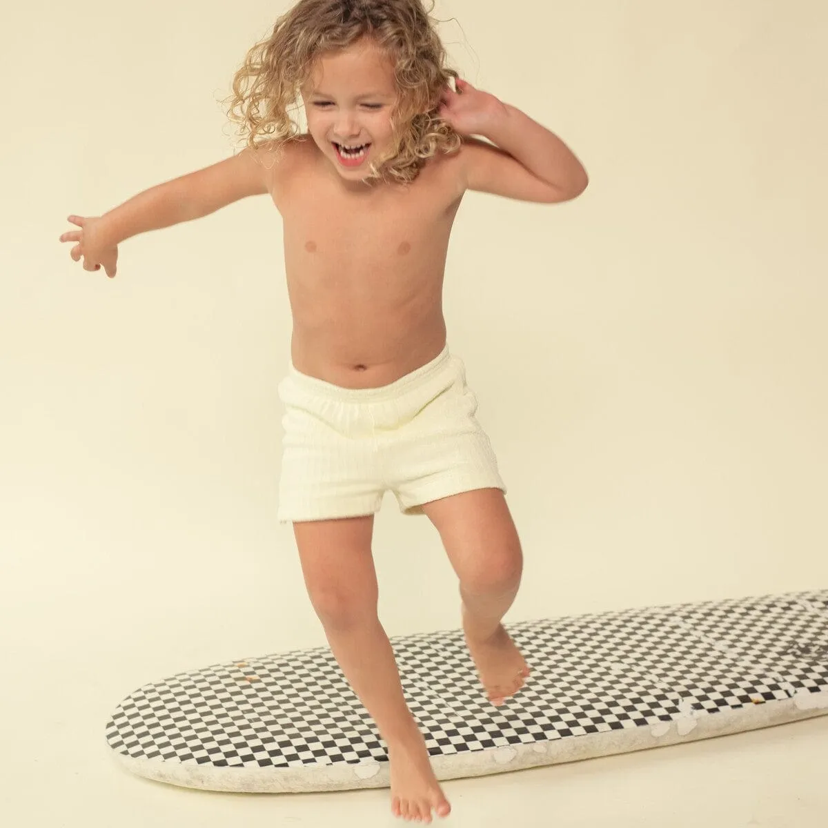 Buttercream Rib Mini Swim Trunk
