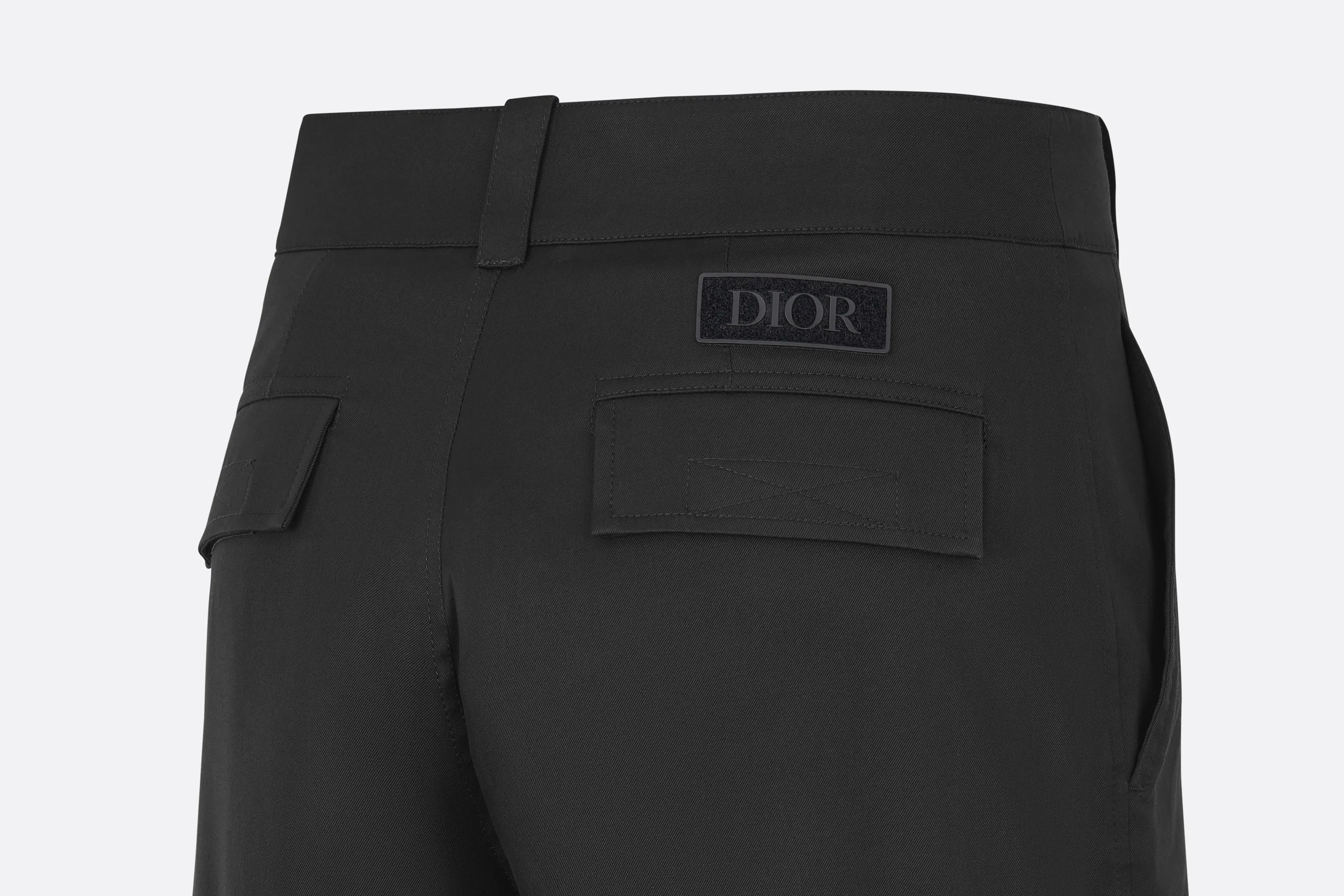 Cargo Pants • Black Stretch Cotton Gabardine