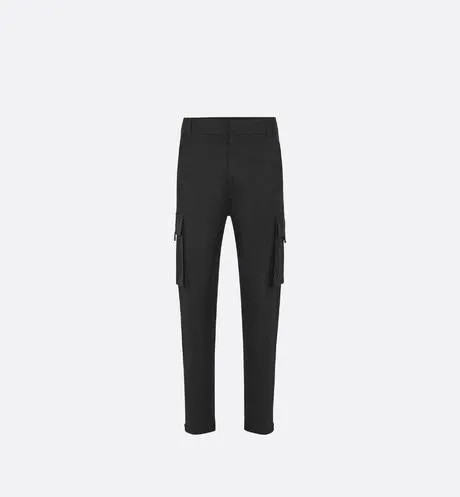 Cargo Pants • Black Stretch Cotton Gabardine
