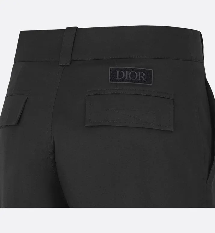 Cargo Pants • Black Stretch Cotton Gabardine