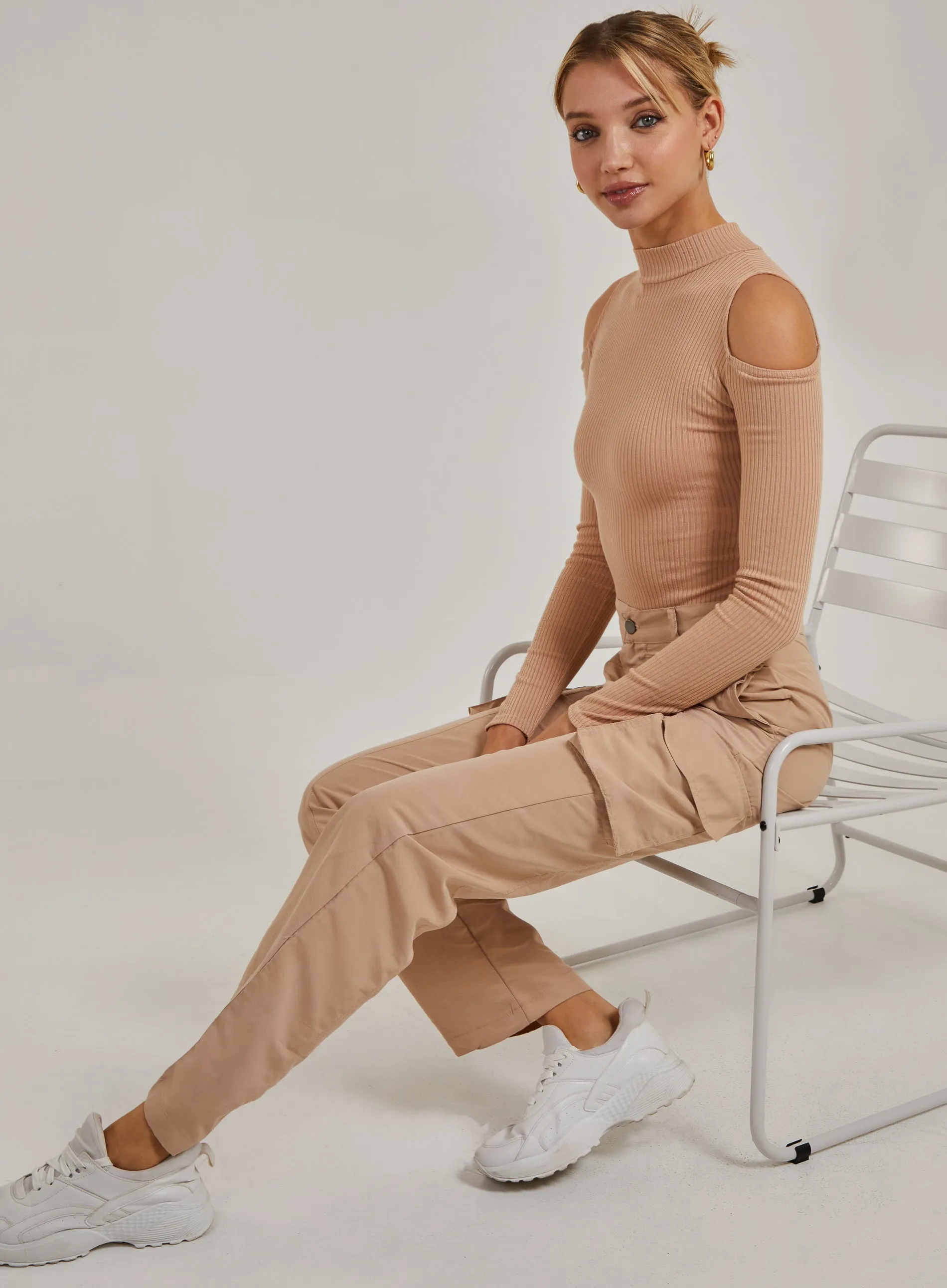 Cargo Trousers With Seam Detail