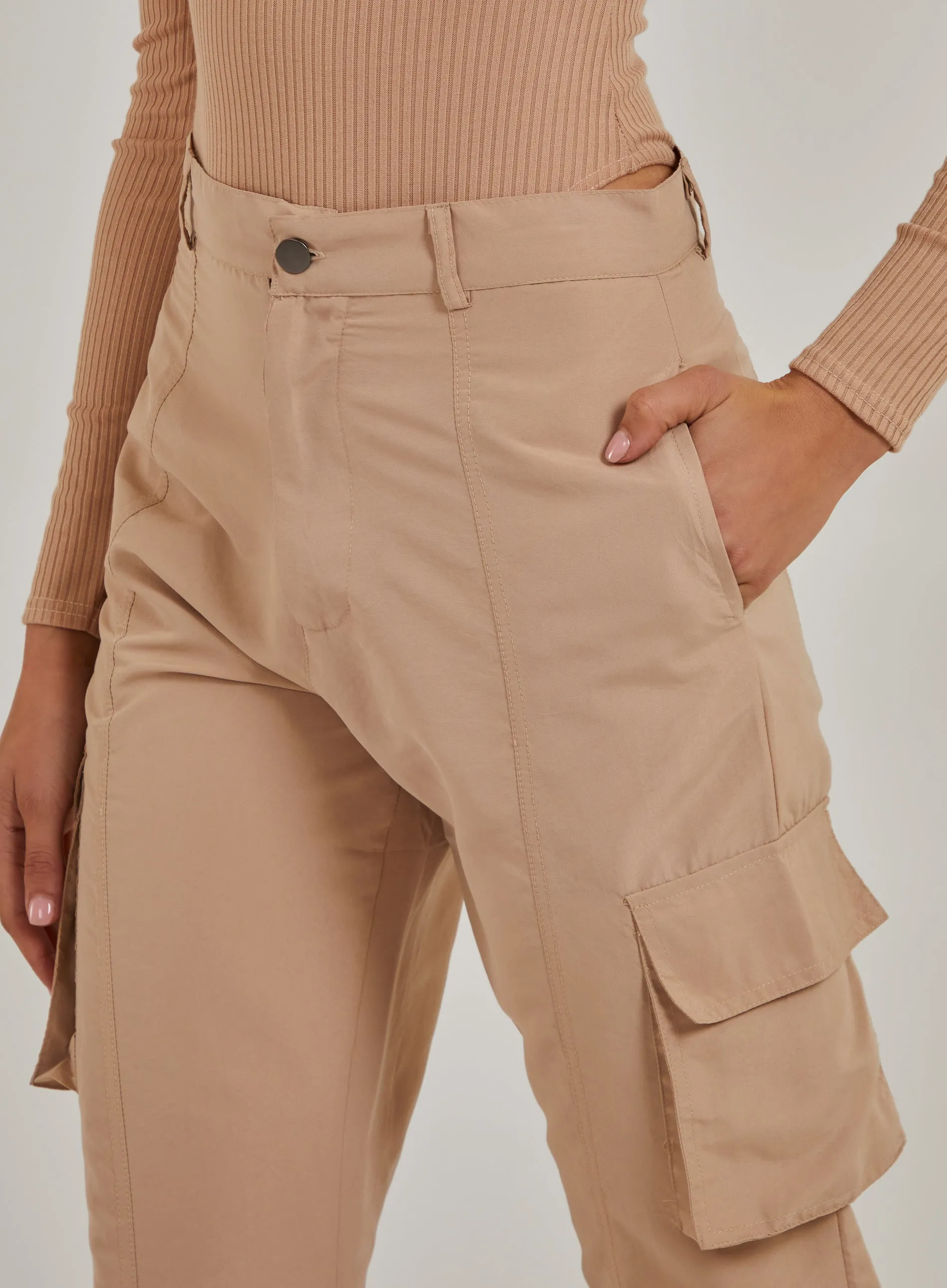 Cargo Trousers With Seam Detail