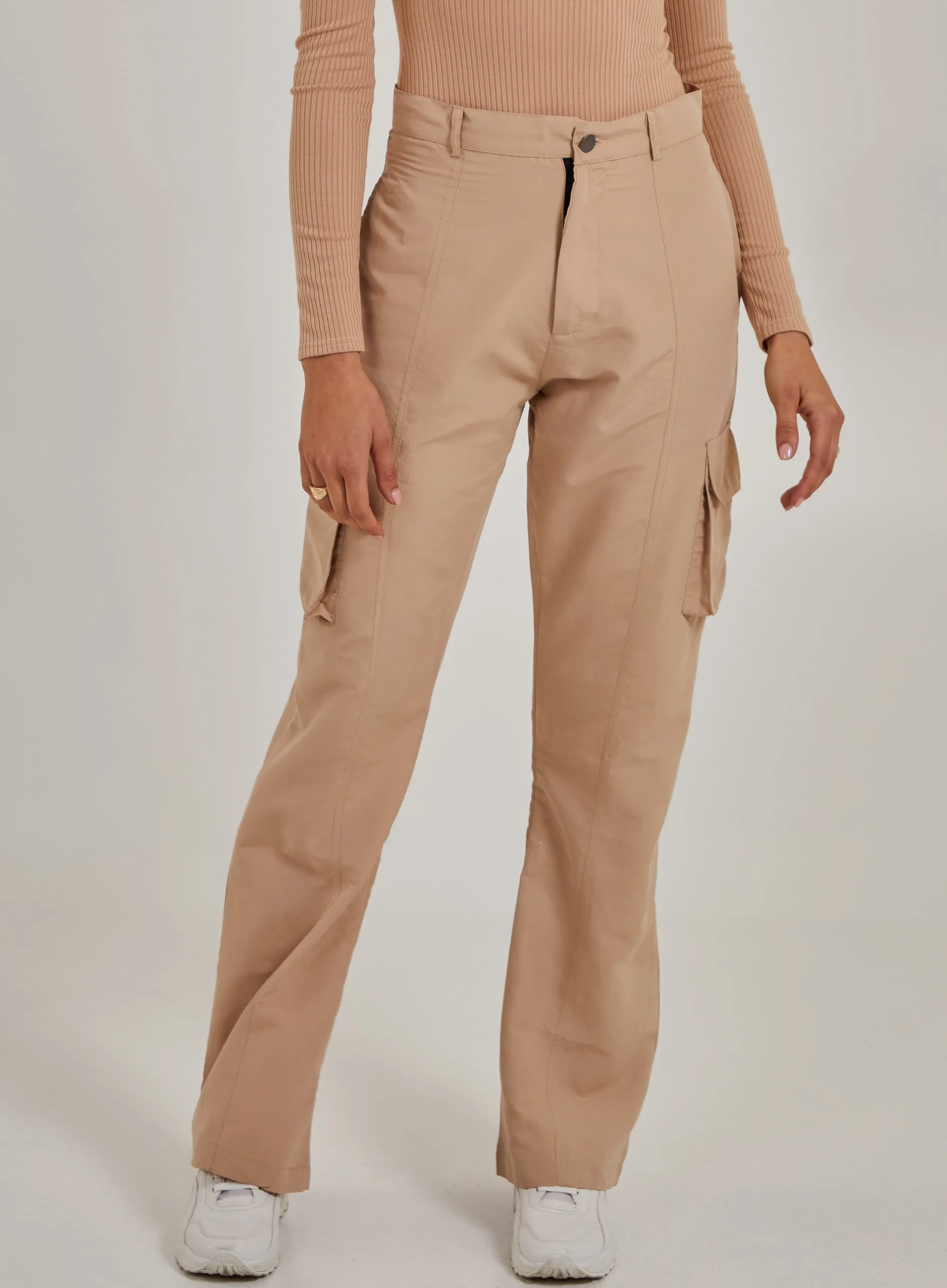 Cargo Trousers With Seam Detail