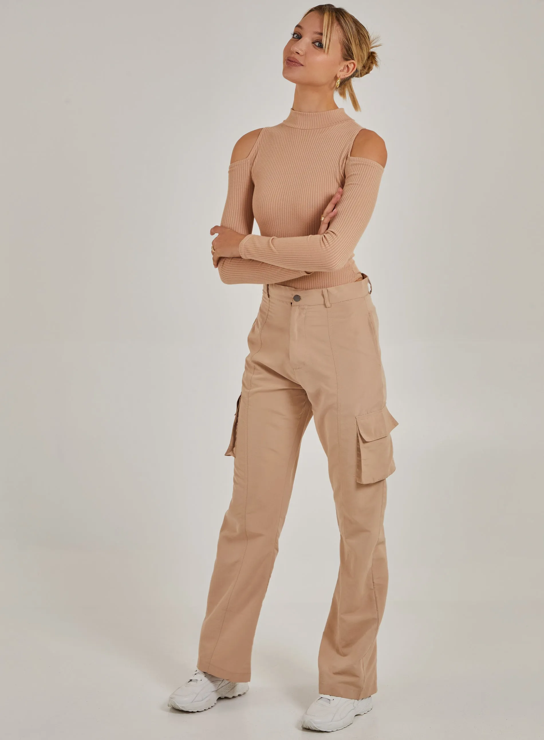 Cargo Trousers With Seam Detail