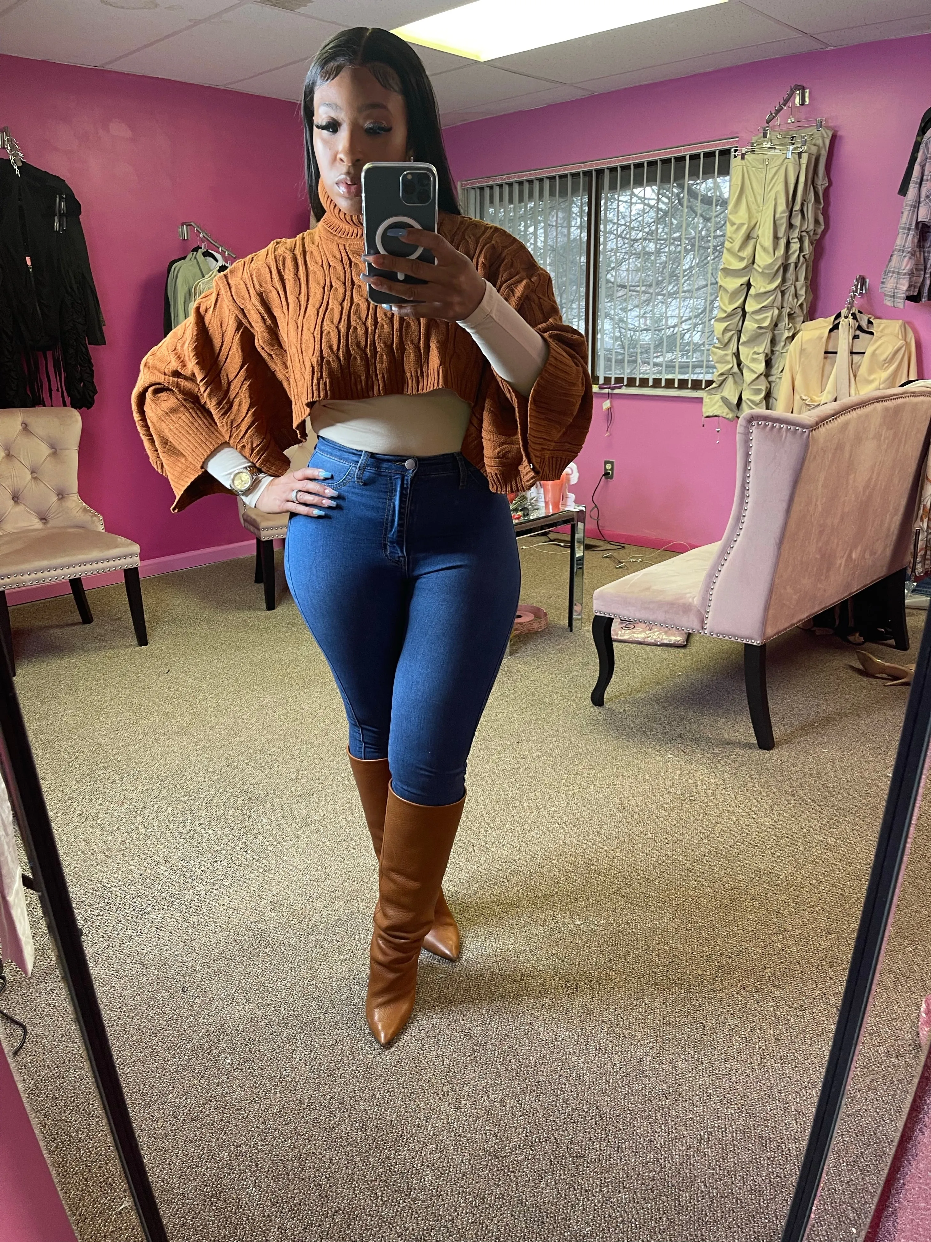 Carmel Cable Knit Sweater