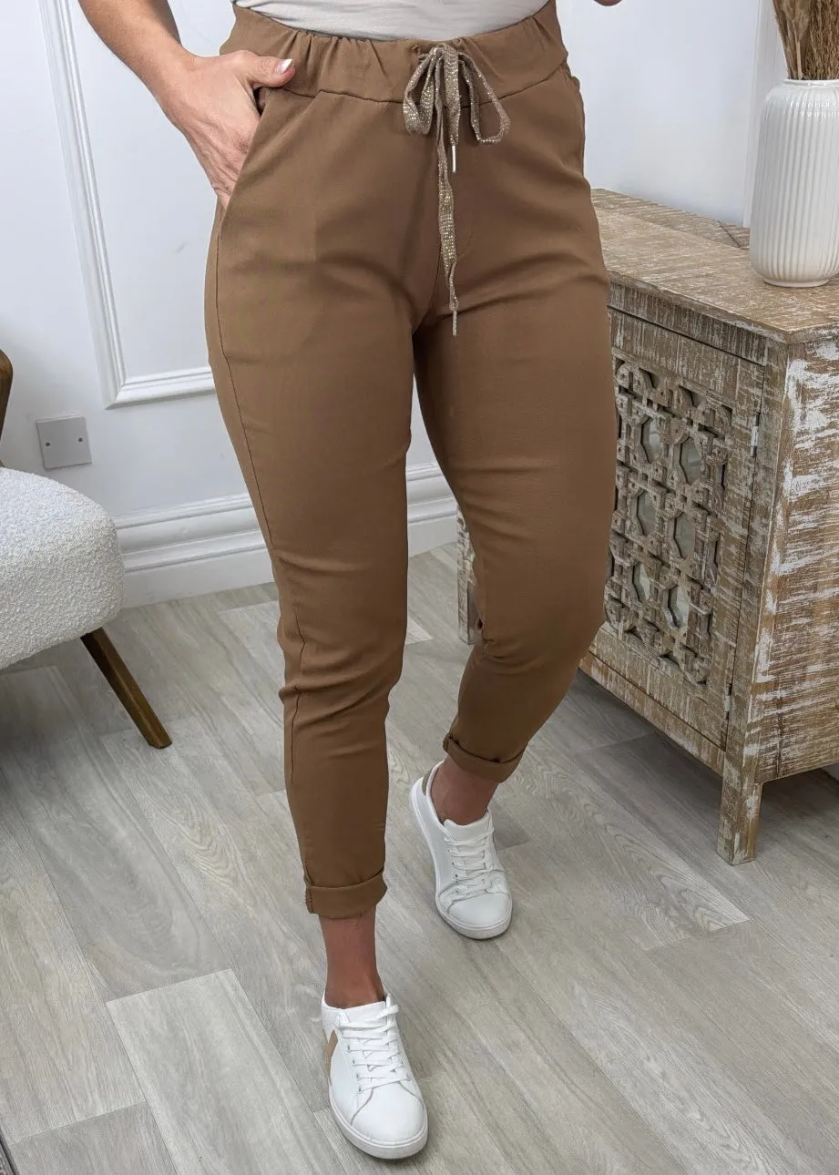 Caroline Camel Chino Joggers