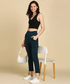 Casual High Waist Tapered Cargo Pants