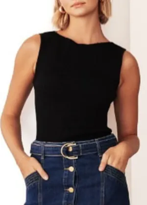 Caulfield Knit Tank Black