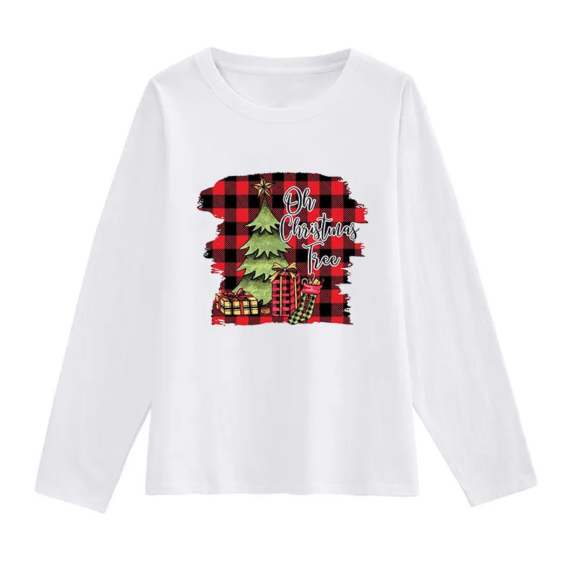 Christmas Tree Round Neck T-Shirt