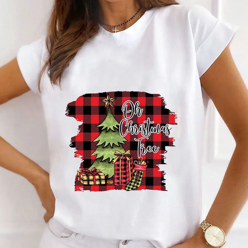 Christmas Tree Round Neck T-Shirt