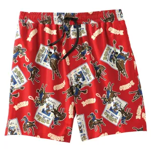 Cinch Mens Red Swim Trunk
