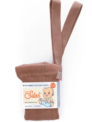 Clay Footless Tights with braces