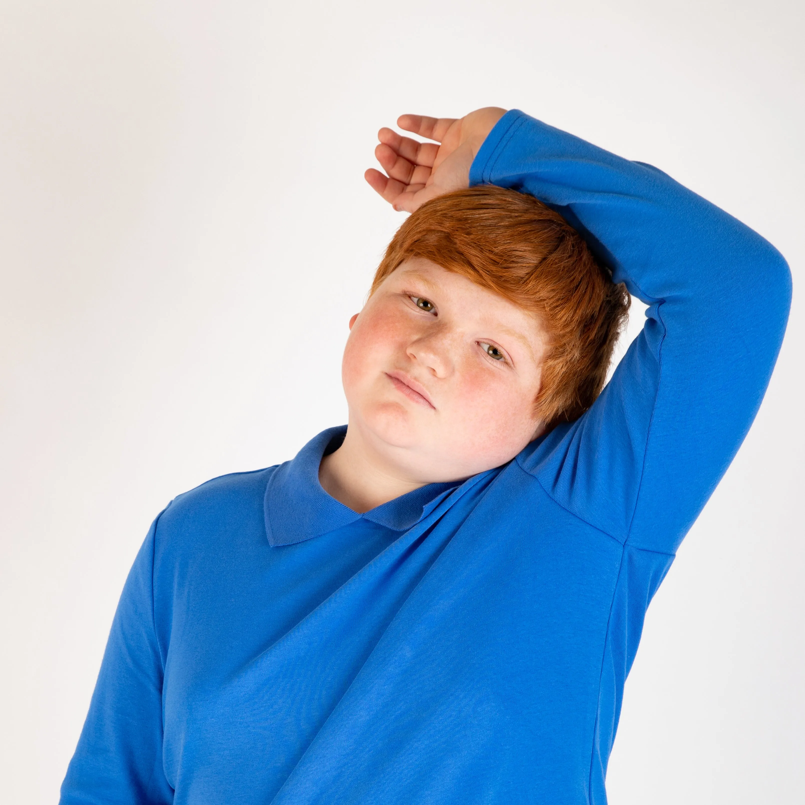 Cobalt Collar Top (Long Sleeve)