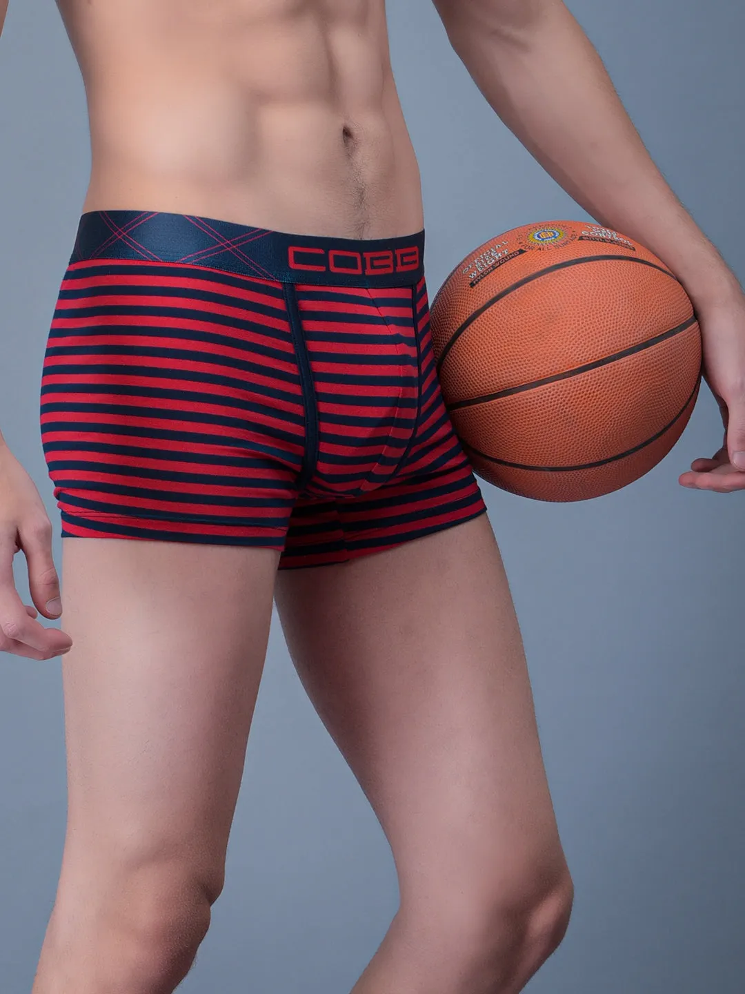 Cobb Light Blue Men Striped Trunk