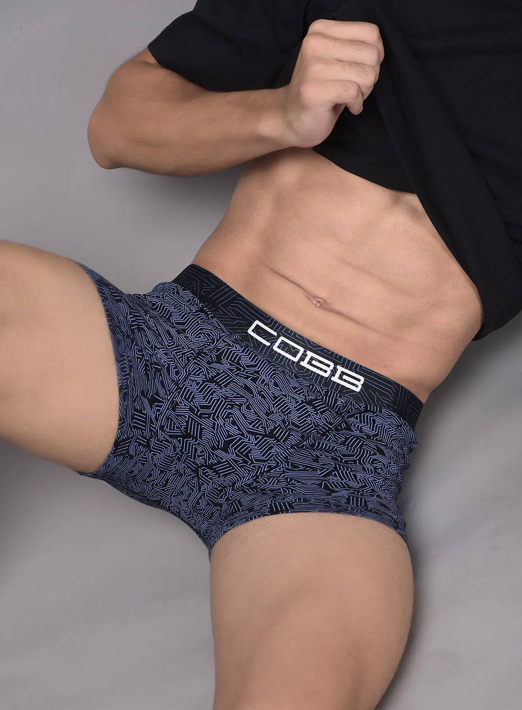 Cobb Mens Blue Printed Premium Trunk