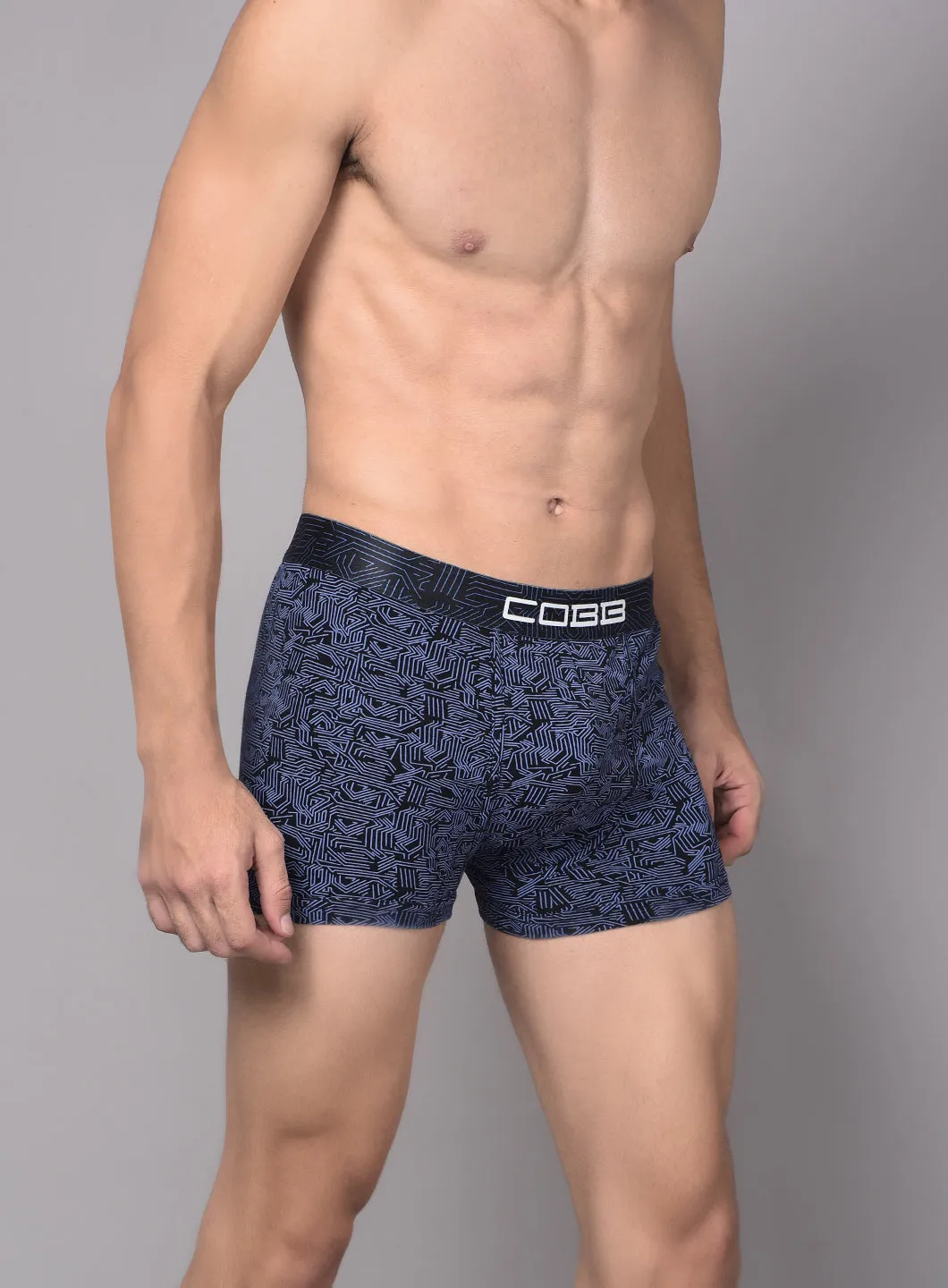 Cobb Mens Blue Printed Premium Trunk