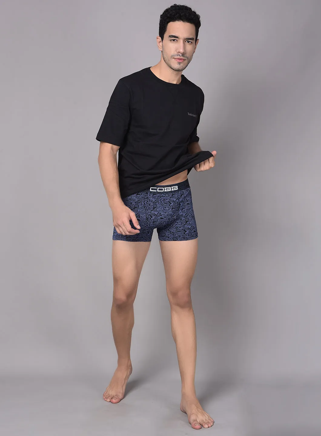Cobb Mens Blue Printed Premium Trunk