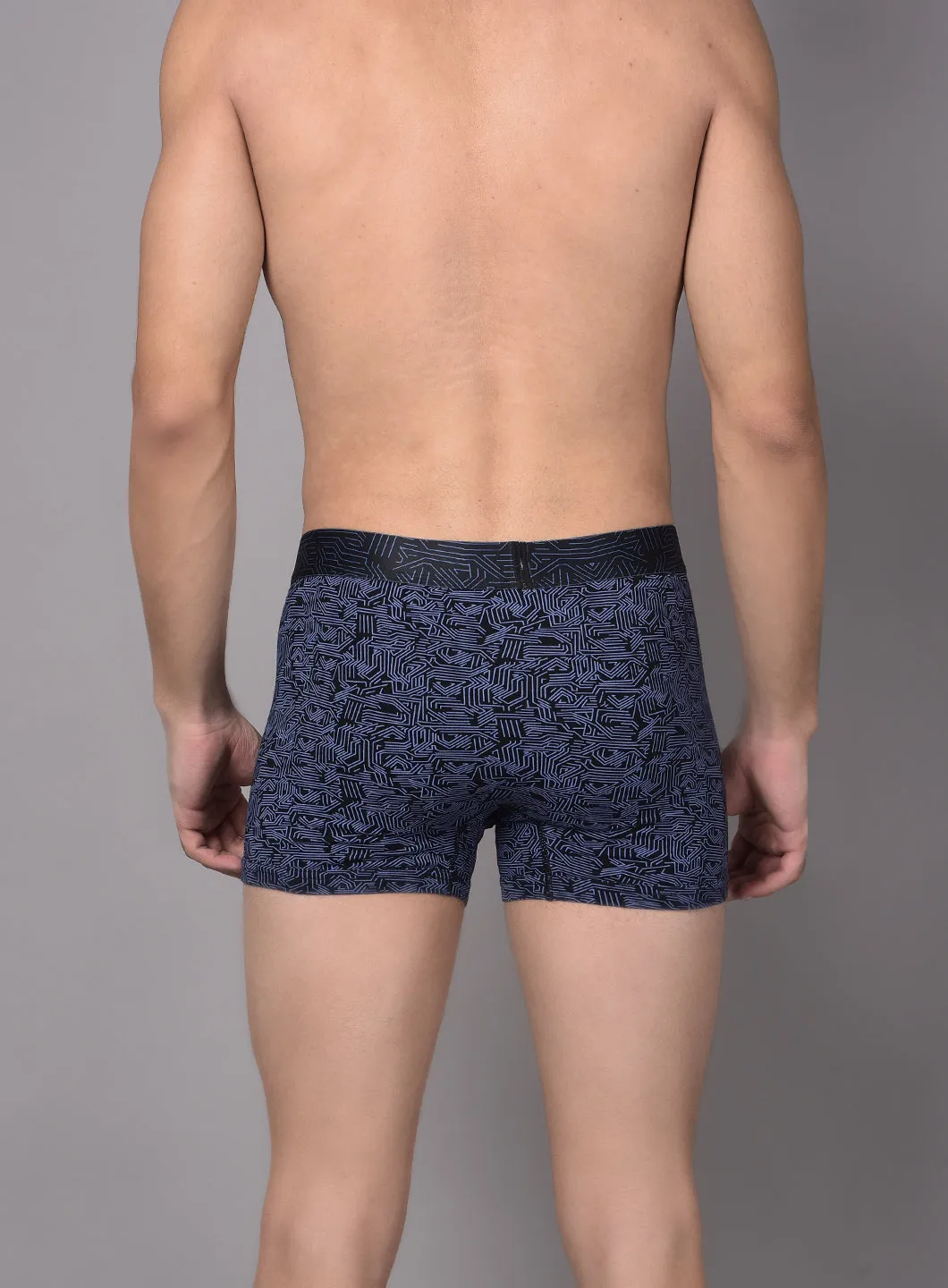Cobb Mens Cotton Black and Blue Printed Premium Trunk (Pack of 2)