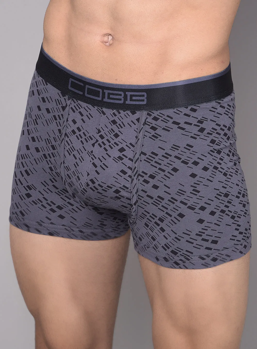 Cobb Mens Cotton Black and Blue Printed Premium Trunk (Pack of 2)