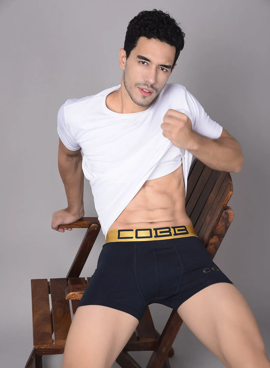 Cobb Mens Navy Blue Solid Premium Trunk