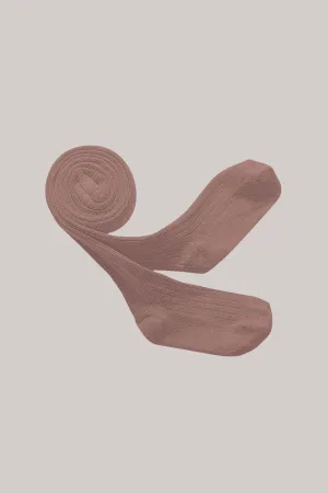 Collégien X Strawberries & Cream - Louise Ribbed Tights - Praline de Lyon