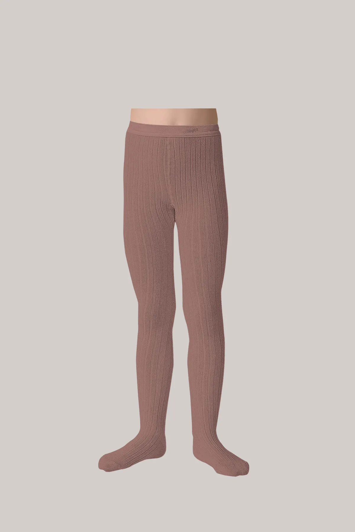 Collégien X Strawberries & Cream - Louise Ribbed Tights - Praline de Lyon