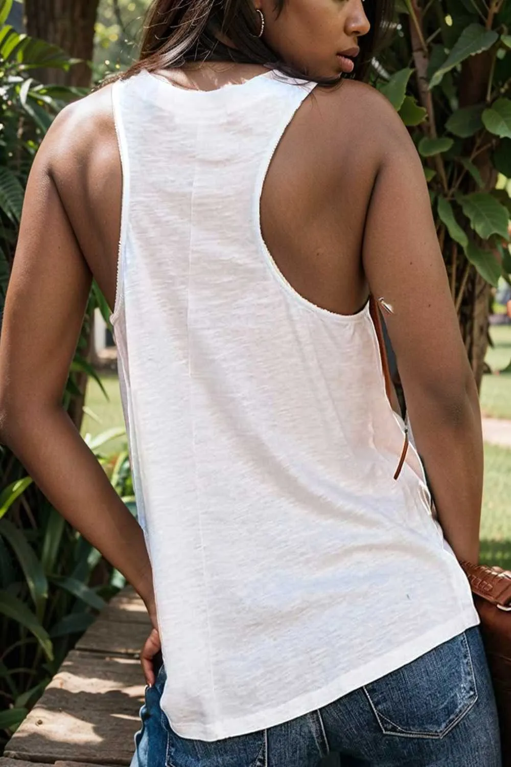 comfort sleeveless v neck tank top in solid colors