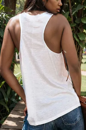 comfort sleeveless v neck tank top in solid colors