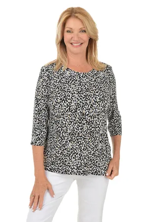 Confetti Print Knit Tunic