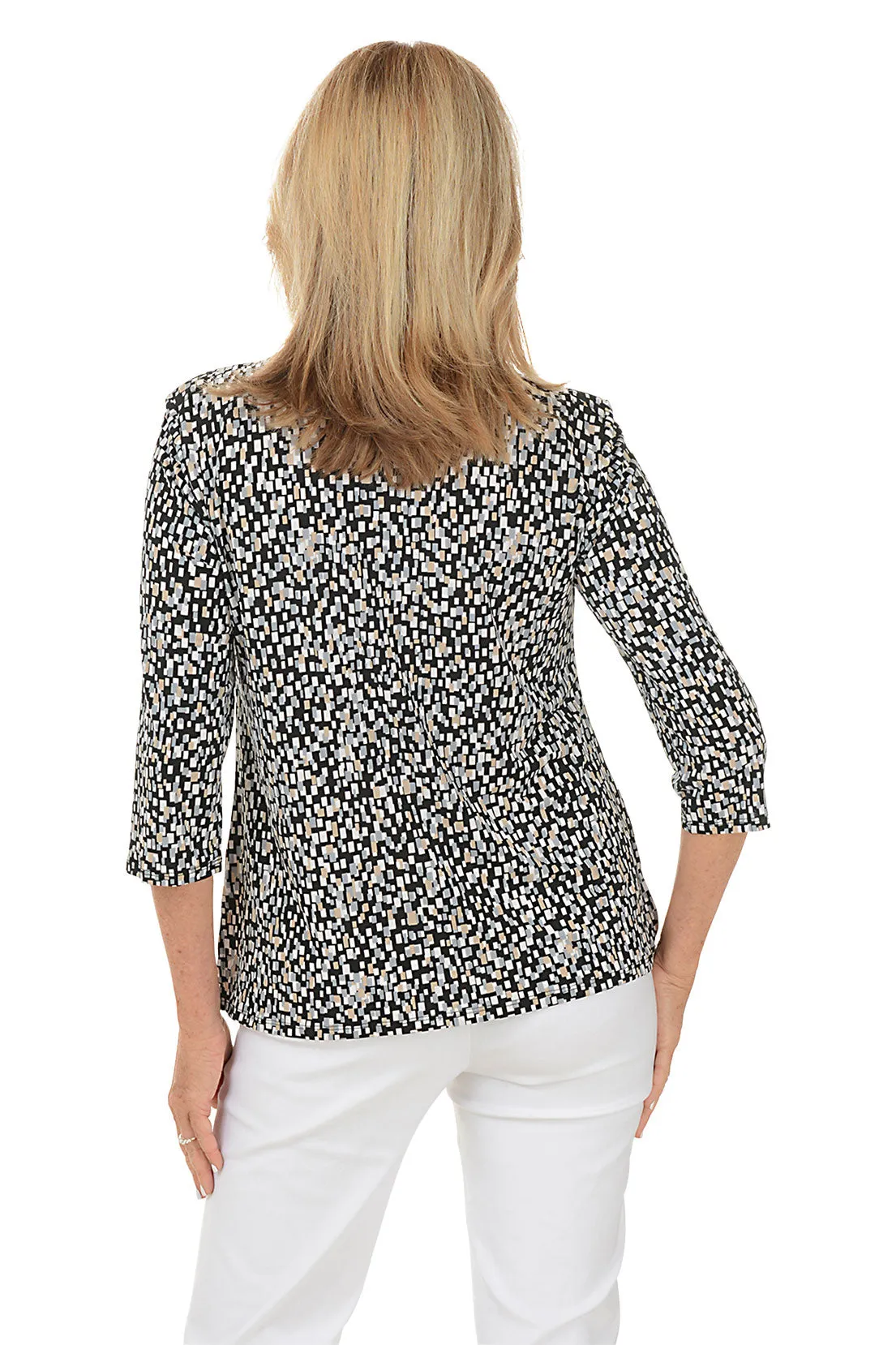 Confetti Print Knit Tunic