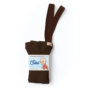 Cotton Footed Tights - Chocolate Brown